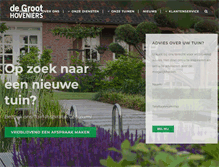 Tablet Screenshot of degroothoveniers.nl